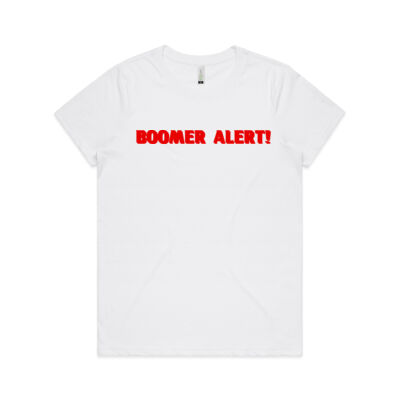 BOOMER ALERT - AS Colour - Women's  Maple ORGANIC Tee Thumbnail