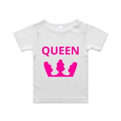 QUEEN CROWN RANGE - AS Colour - Infant Wee Tee Thumbnail