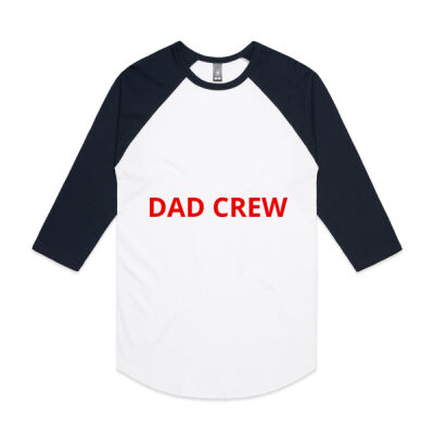 DAD CREW POLO AND MEN'S TEES - AS Colour - 3/4 Raglan Baseball Sleeve Tee Thumbnail