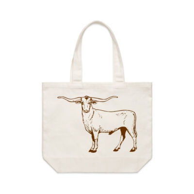 LONGHORN VIBES DESIGN - AS Colour Shoulder Tote Bag Thumbnail