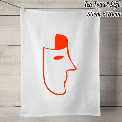 MASK DAY RANGE - 100% Linen Tea Towel - Off White Thumbnail