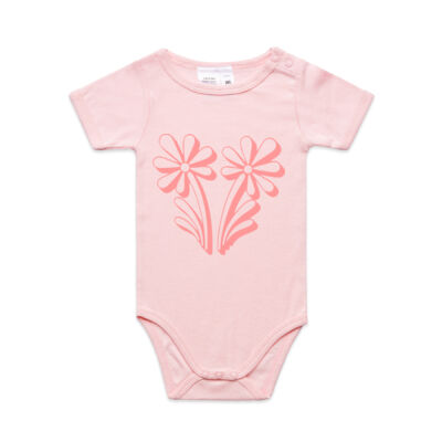 PINK DAISY SERIES - AS Colour - Baby 'Mini-me' Onesie Romper Thumbnail