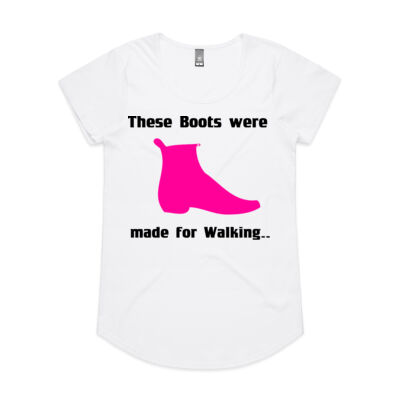 THESE BOOTS WERE MADE FOR WALKING - WOMEN'S TEES & HOODIES - AS Colour - Women's 'Mali' Scoop Tee Thumbnail